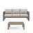 2 Pieces Outdoor Patio Set, All-Weather 75” 3-Seat Metal Patio Sofa Couch-46083544-46083545