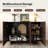 Guilren Modern 3-Door Sideboards Accent Cabinet, Walnut Wood Credenza with Storage