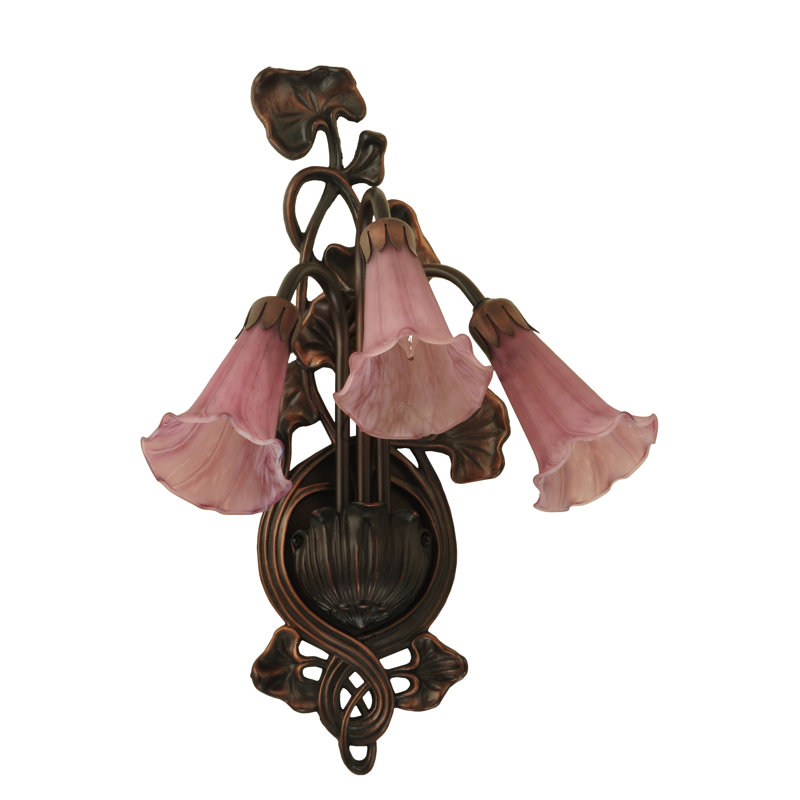 Meyda Tiffany & Stained Glass 3 - Light Armed Sconce, Lavender