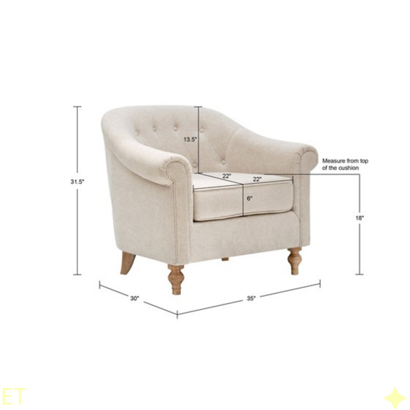 Fauteuil capitonné