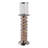 Wood and Metal Pillar Candle Holder with Stacked Ring Design-1359839622