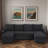 Convertible U-shaped Sectional Sofa With Storage Chaise Lounges, Cup Holders, Usb Ports, Storage Boxes And Pockets-2098654018