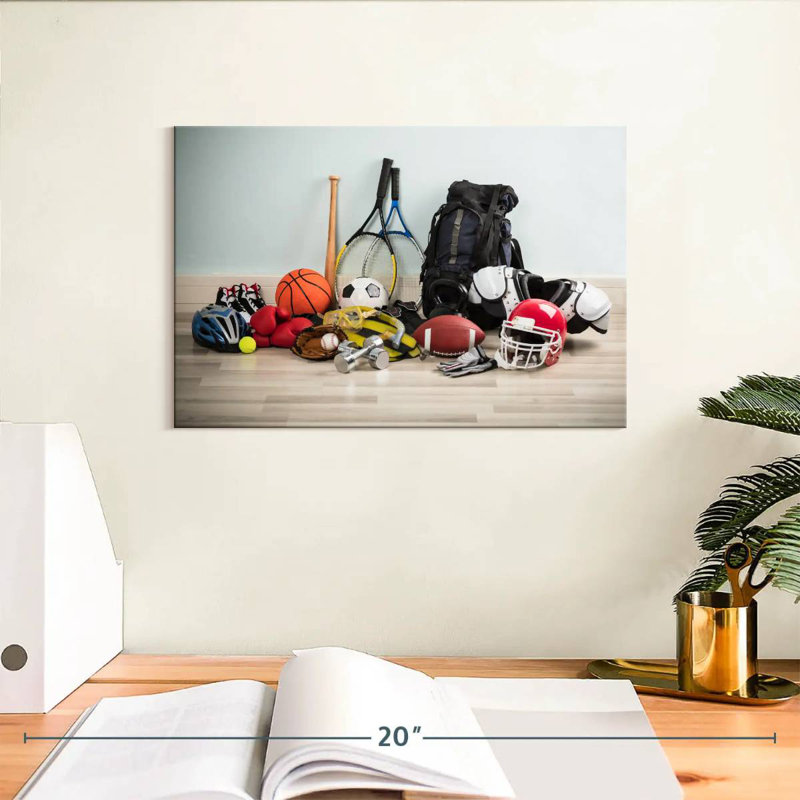 Assorted sports gear Sireci, H 8 po x l 12 po