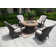 Areefa Round 4 - Person 42" Long Fire Pit Table Dining Set with Cushions