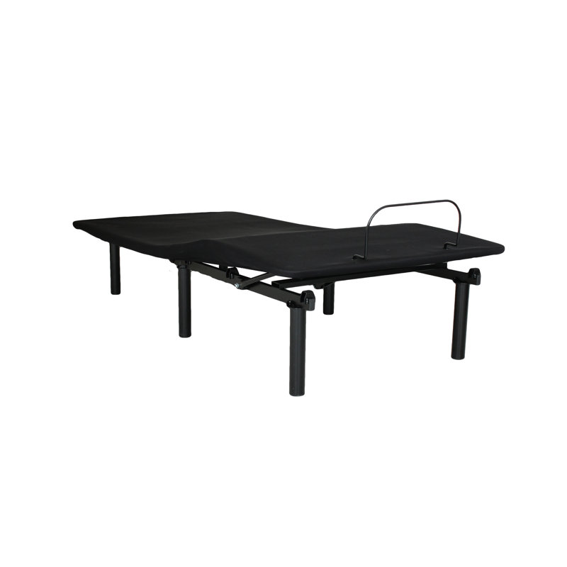 Base de lit électrique réglable - moitié pliable. Tête et pied incliné. Structure en acier, glissade. Support de matelas. Fonction de pliage motorisé simple, acier, réglage indépendant, silencieux
