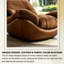 Fauteuil de loisir inclinable simple brun 46,46 "de style minimaliste italien rétro