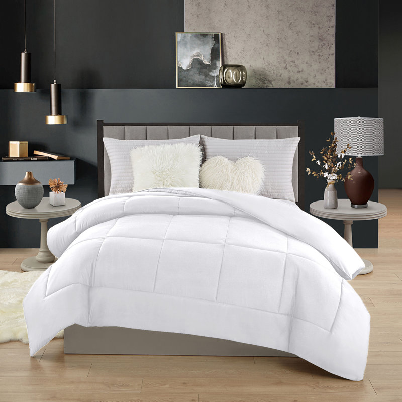 Swift Home Single Down-Alternative Comforter Duvet Insert - Essential 1800 Series Microfiber - Ultra-Soft, All-Season, Durable, Easy Care
