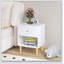 Table de chevet en bois 23,22 po H avec tiroir et tablette pour enfants, adultes