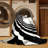 Machine Washable Pavla Art Deco Arc Rug in Gray – Black Binding-1619959925