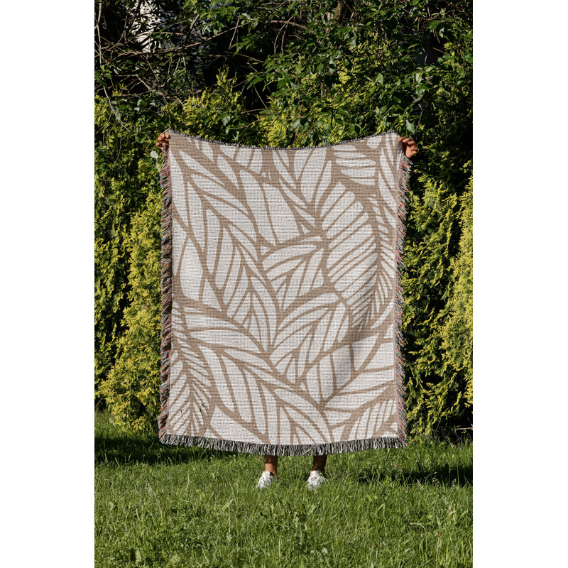 Jeté en coton Caro, 50 x 70, Beige