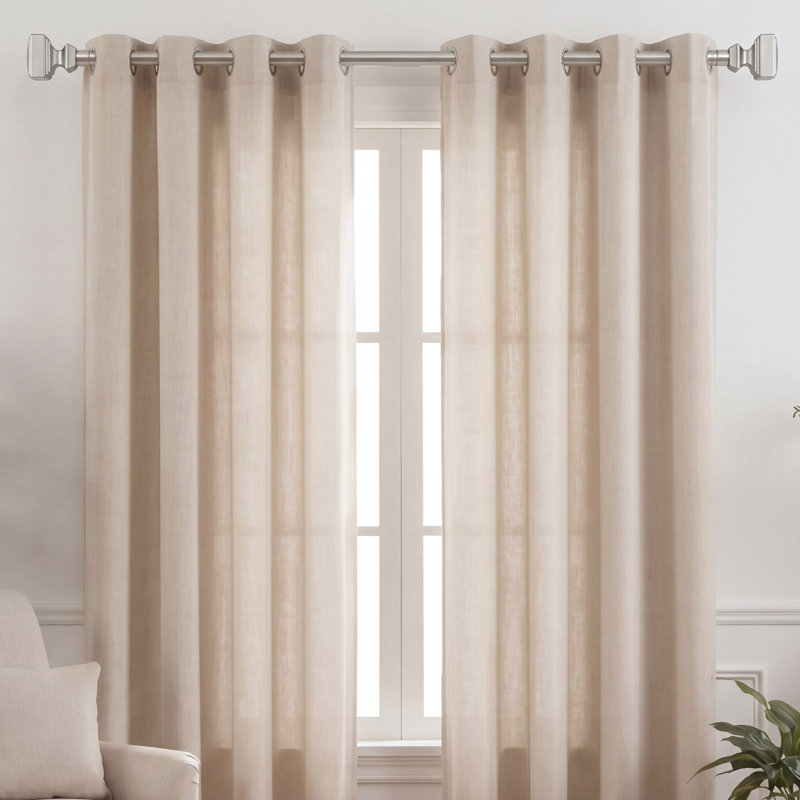 Ensemble de tringle à rideaux réglable 2 pièces 48 à 84 po Brookstone, Argent
