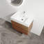 Meuble-lavabo mural 30 po avec lavabo en résine, 2 tiroirs à fermeture en douceur, ensemble KD-130626255-130626254