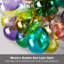 Lustre coloré en forme de boule de verre coloré - luminaire suspendu 3 lumières 15 pouces