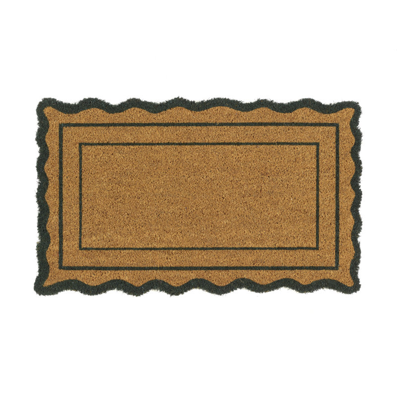 Indoor / Outdoor Coir Mat Green Scallop