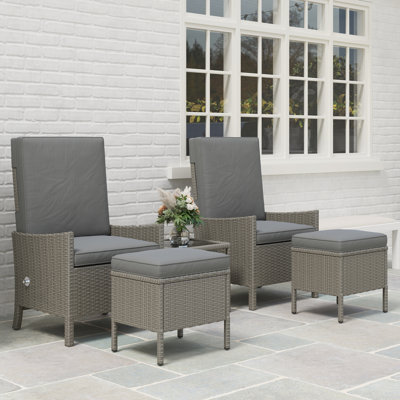 Wicker 2 - Person Garden Lounge Set with Cushions