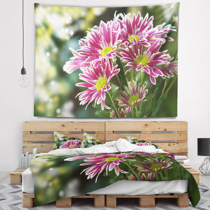Tapisserie florale mauve, H 32 po x l 39 po