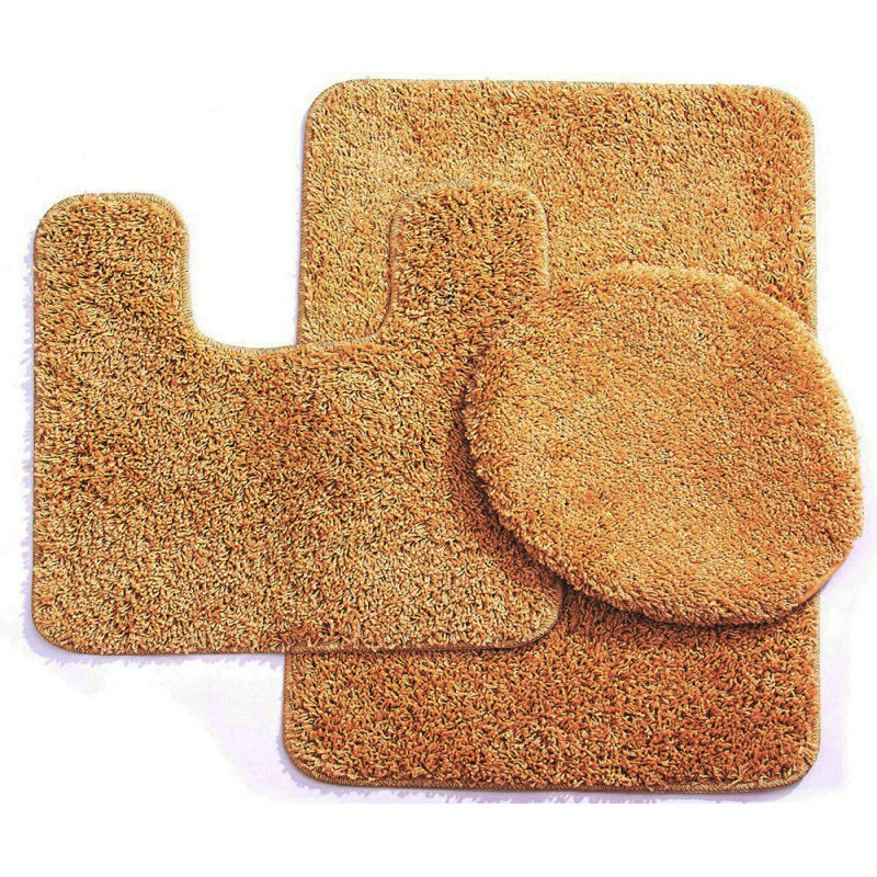 Saveion Non-Slip Bath Rug, Gold