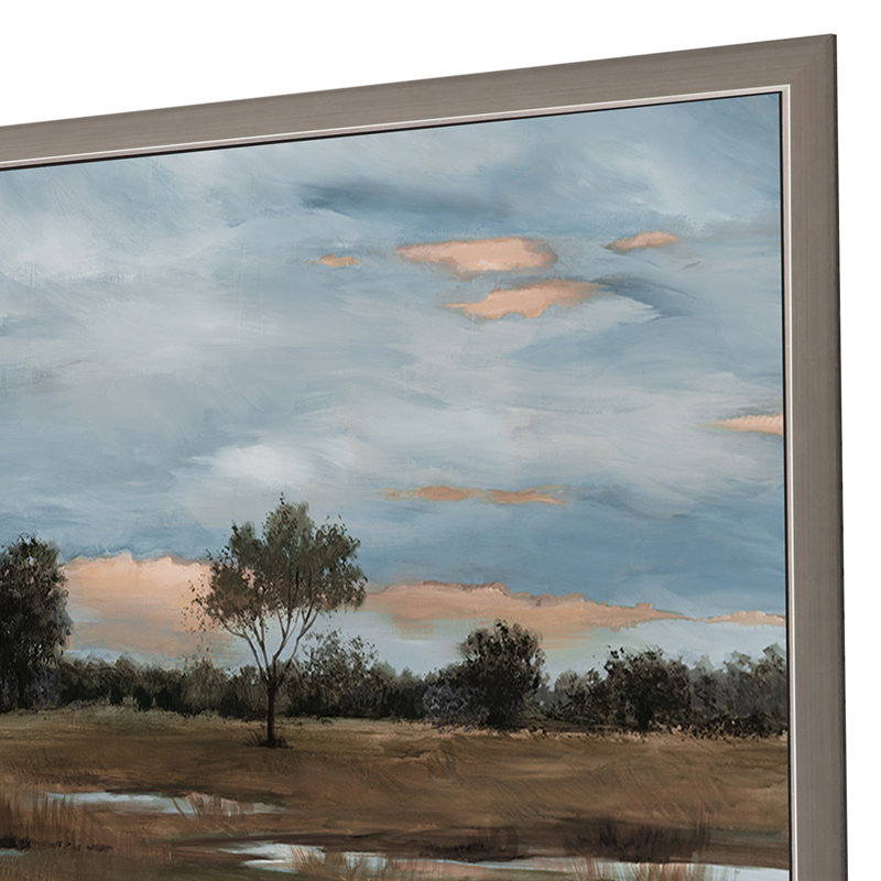 River Walk Silver Framed Print Wall Art