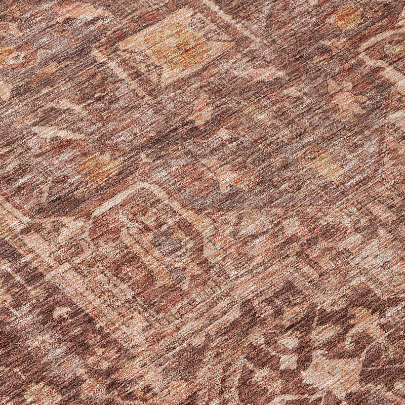Tapis bourgogne intérieur / extérieur lavable à la machine Claudian ACN1240, Rectangle 1 pi 8 po x 2 pi 6 po