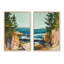 Seacliff Whispers, ensemble de 2 pièces encadrées sur papier par Azure Artisanal Studio-547685489-547685499