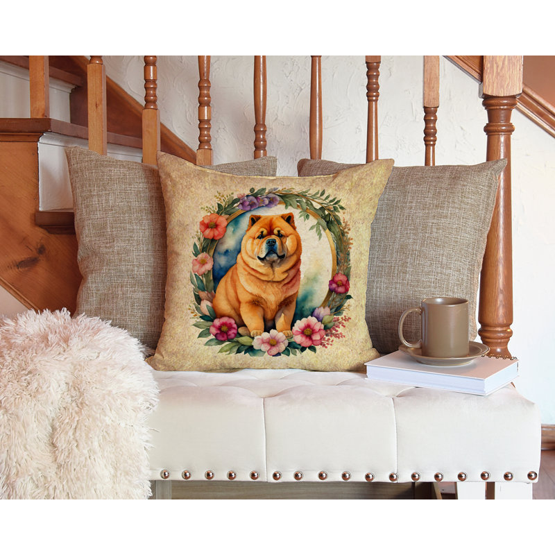 Coussin décoratif intérieur / extérieur en polyester , H 14 po x l 14 po x P 3 po