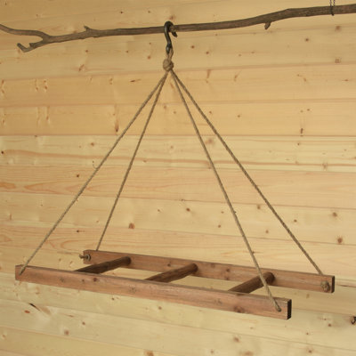 Horizontal Hanging Wood 3' Blanket Ladder
