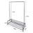 Sherrie 11'' Metal Clothing Rack-86100076
