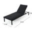 Chaise de jardin gris foncé - fabrication en aluminium, coussins rembourrés de mousse pour la détente de la chaise longue moderne inclinable