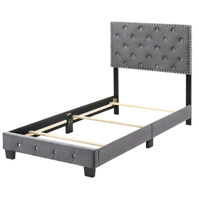 Gray Twin Bed With Storage