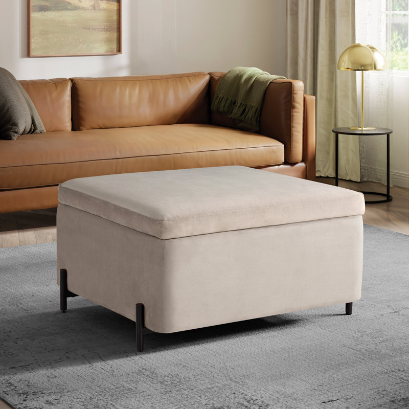 Grand repose-pieds avec rangement 31,1 po Delton, Taupe