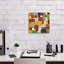  «City Block 1» par Cheryl Warrick, art mural sur toile, 12 po x 12 po