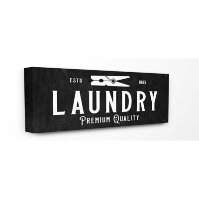 «Vintage Leatherespin Premium Quality Laundry Sign with Chalkboard Texture», impression
