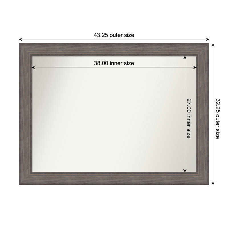 Miroir Hannaley, Rectangle, 32,25 po x 43,25 po