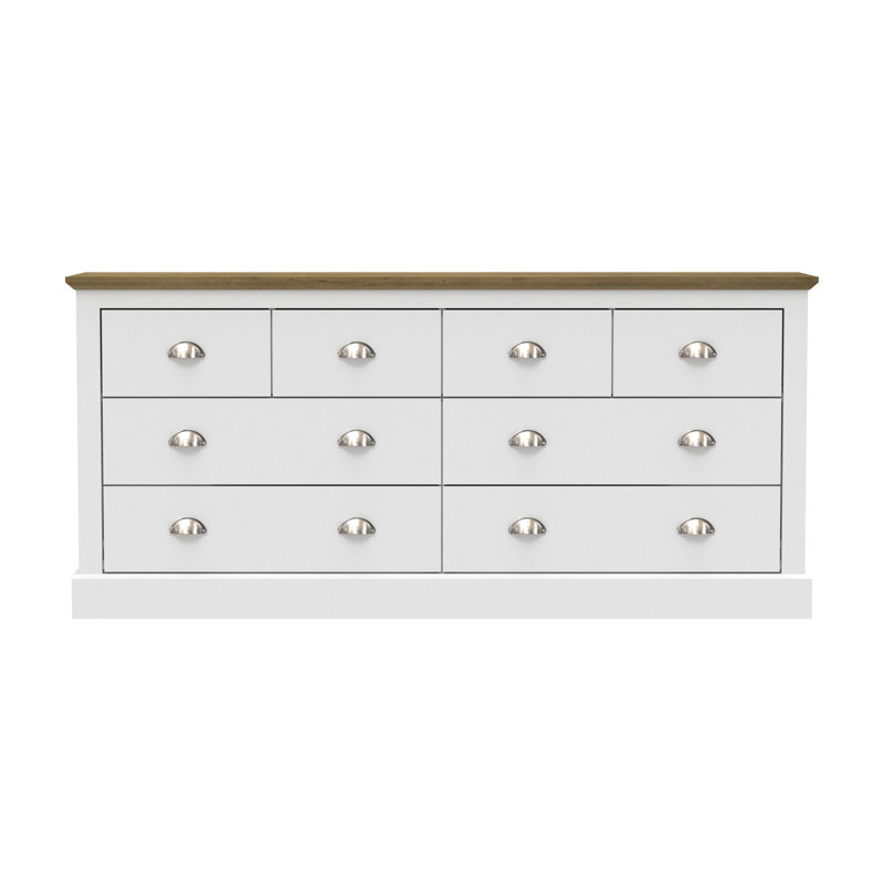 160 cm W Chest of 8 Drawers, White