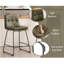 Upholstered Counter Stool with Metal Frame-519645026