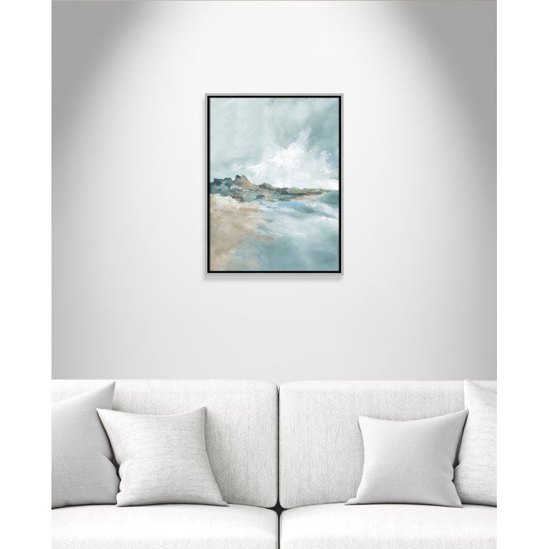 Impression Coralie Sandpoint par Carol Robinson, Argent argent, H 25,5 po x l 19,5 po