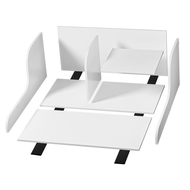 Comptoir de laveuse-sécheuse avec tablette 27,5 po, comptoir de buanderie avec bandes antidérapantes et rails latéraux, dessus de laveuse-sécheuse pour l'organisation de la salle de lavage (avec bande de silicone de 3,0 m)