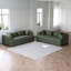 Lit escamotable de 78,7 po, canapé-lit en chenille 2 pièces, 4 sièges au sol, 4 coussins confortables, mousse haute, sans assemblage, canapé convertible à poche latérale avec poche, doux et de soutien, rangement