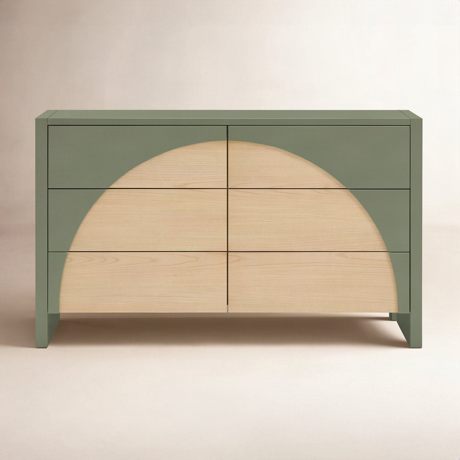 Moab 6-Drawer Dresser, Olive/Ash