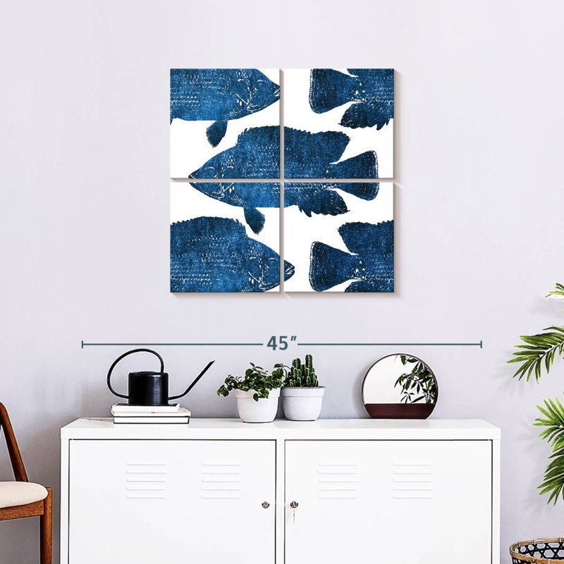 Brampt Fish Collage, 26" H x 26" W
