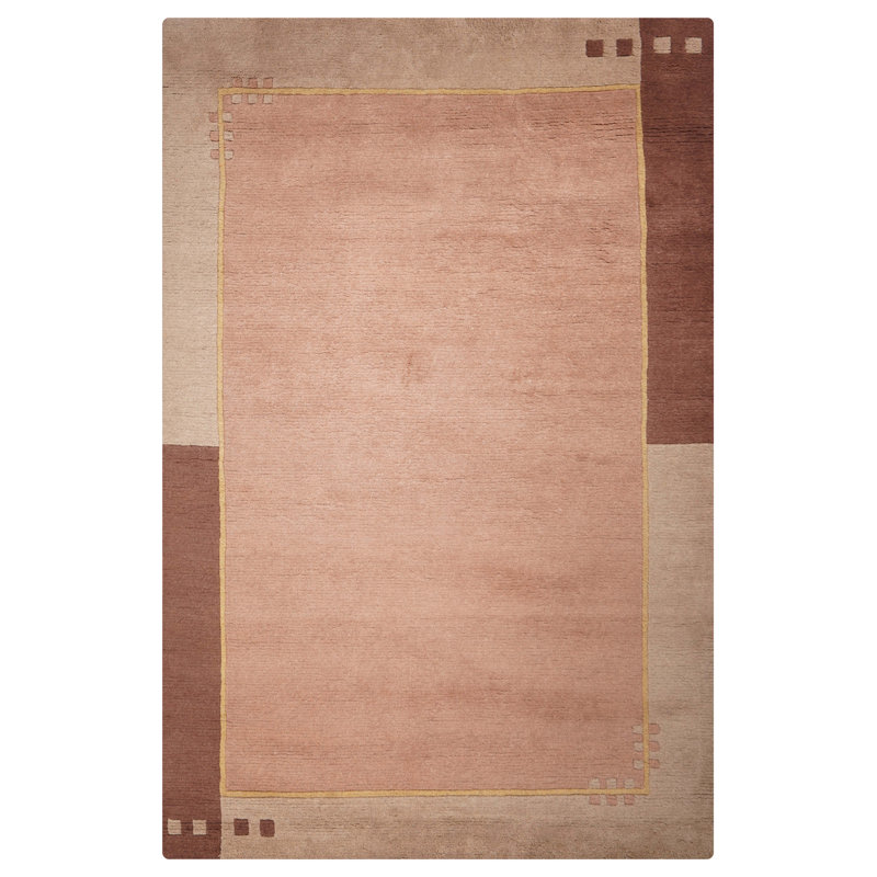 Tapis d'intérieur contemporain en laine Choco, Rectangle 5 pi 7 po x 7 pi 10 po