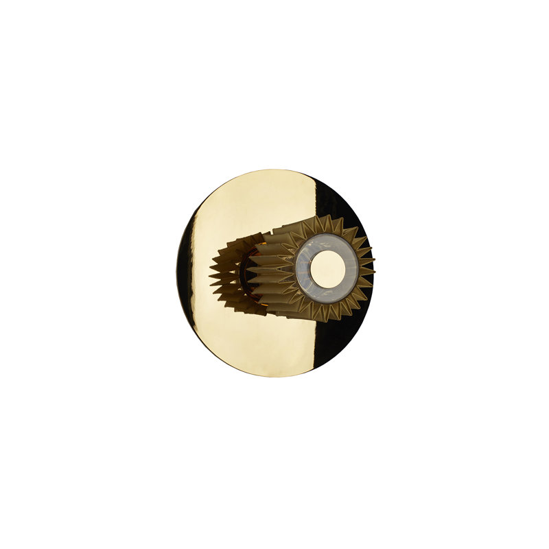 Lampe murale et plafonnier In The Sun, Doré, Doré, H 10,63 po x l 10,63 po x P 6,97 po