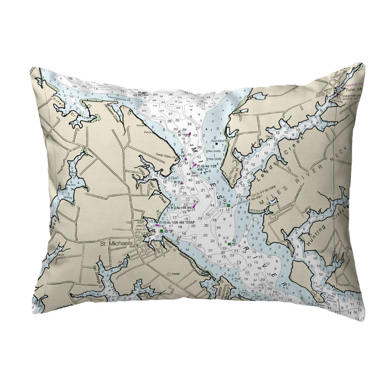 Coussin extérieur rectangulaire Chesapeake Bay - Miles River, MD