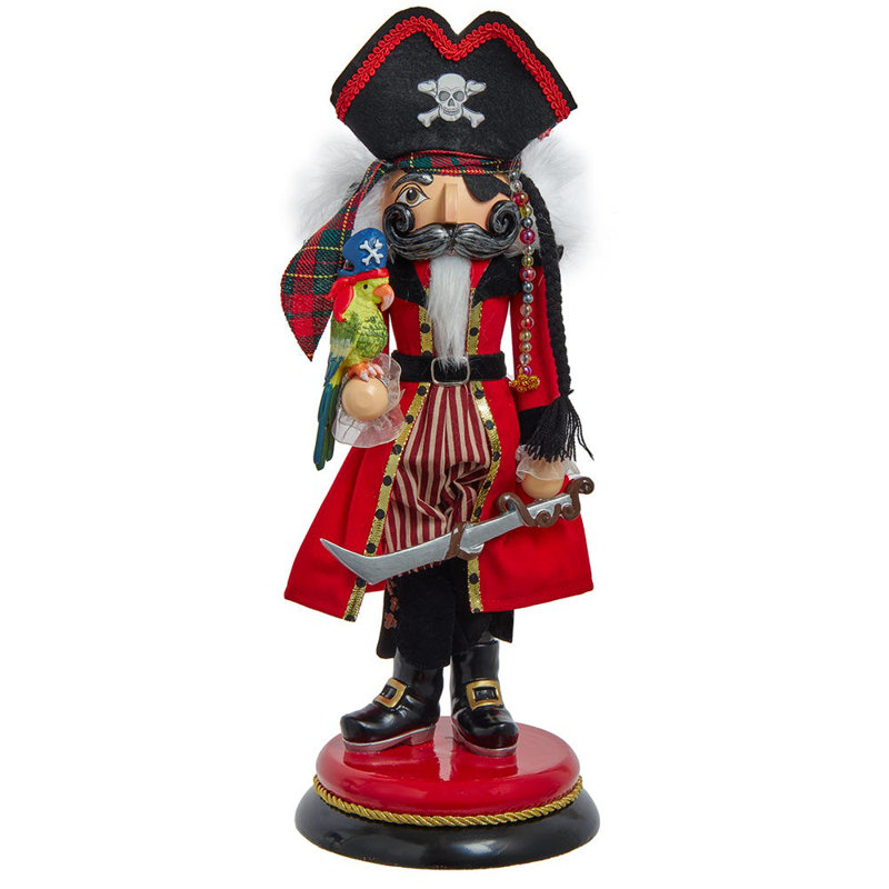 Kurt Adler Wooden Hollywood Nutcracker, Pirate, 15in