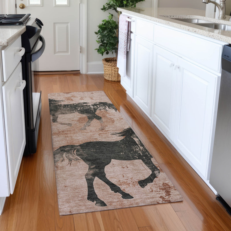 Premium Machine Washable Varroville AMF1717 Animal Rug, Runner 2'3" x 7'6"