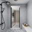 34 à 36 po X P 72 po H Porte de douche pivotante en verre sans cadre Verre trempé certifié SGCC