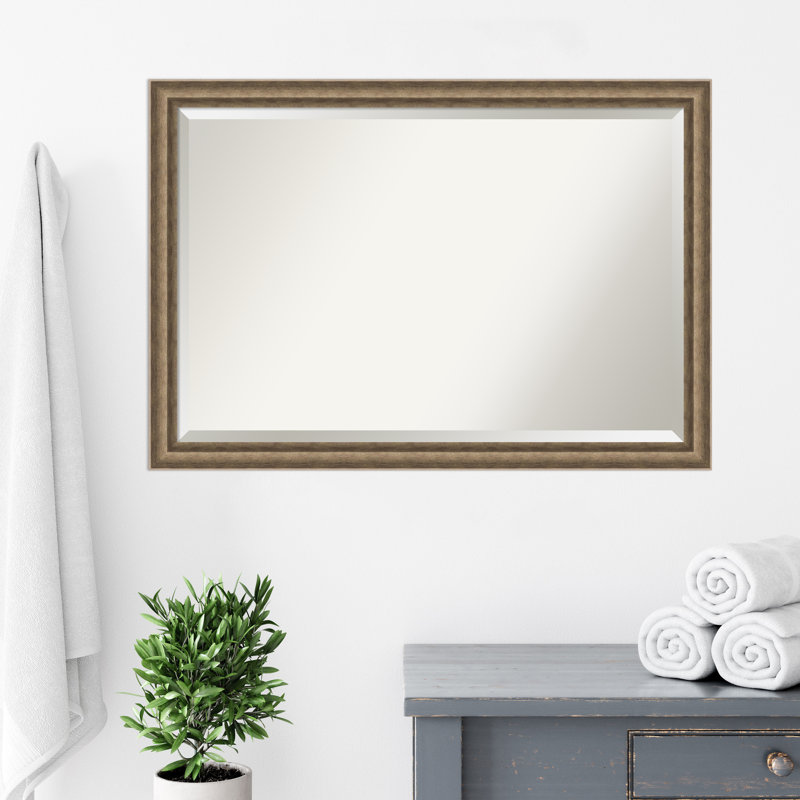 Miroir mural Earmon, Rectangle, Bronze, 23,25 po x 19,25 po