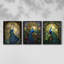 Peacock Series L -Set de 3 estampes numériques giclées -Prêt à accrocher-107299462-107299464