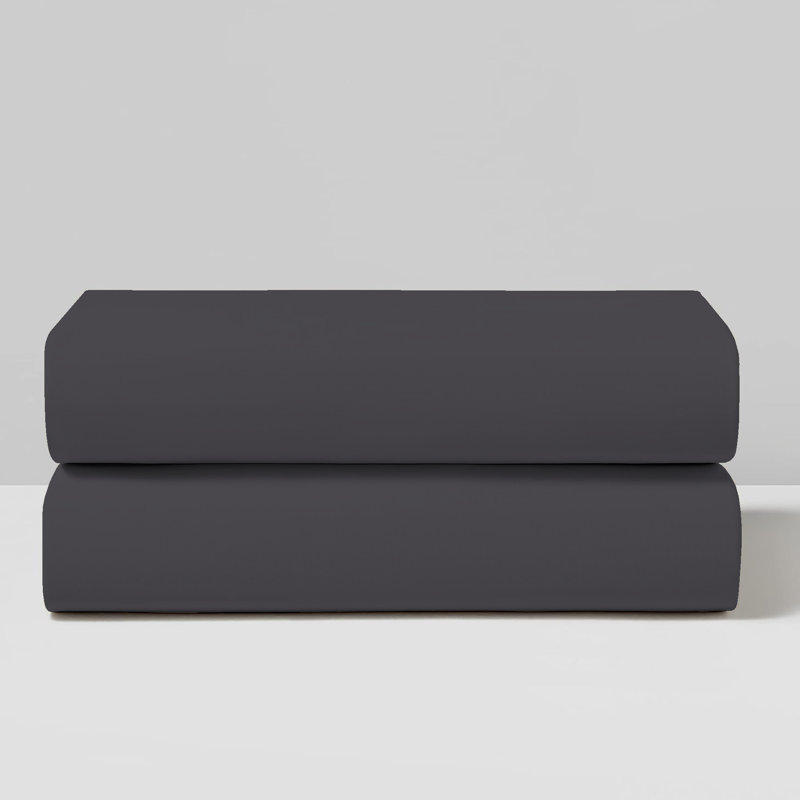 Henigman 100% Cotton Sateen Pillow Case, Dark Grey