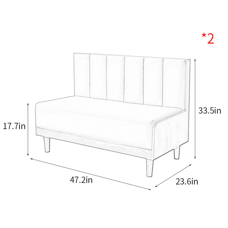 Faux Leather Upholstered Bench, Light Blue